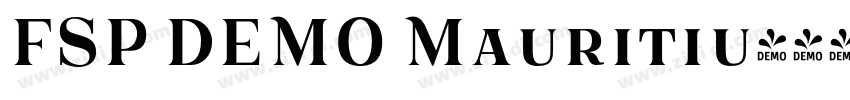 FSP DEMO Mauritiu字体转换 FSP DEMO Mauritiu字体转换